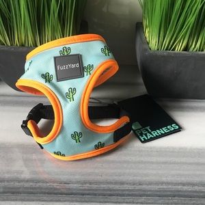 NWT FuzzYard Small Dog Harness - Neon Cactus Print